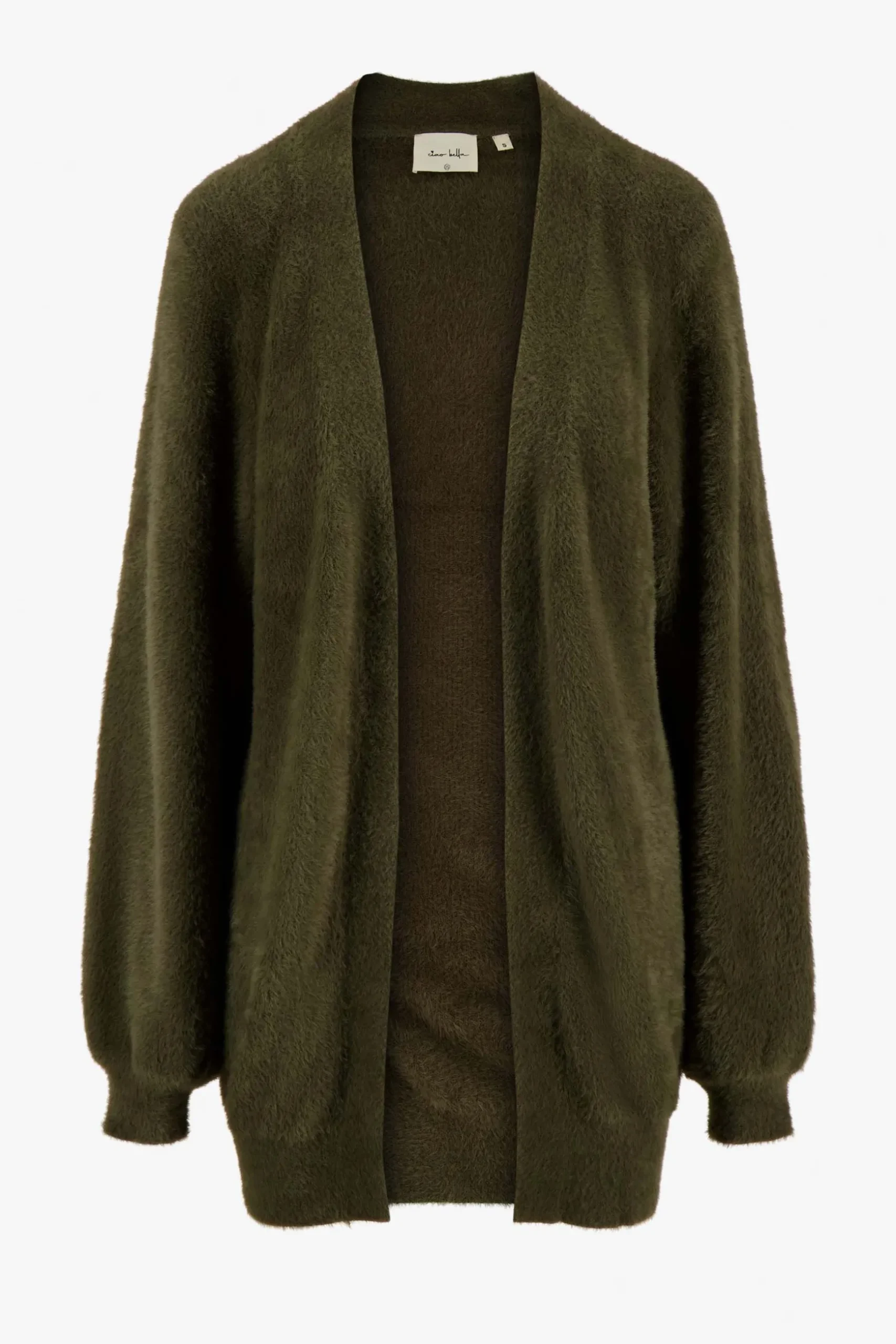 zusss fluffy vest donkergroen