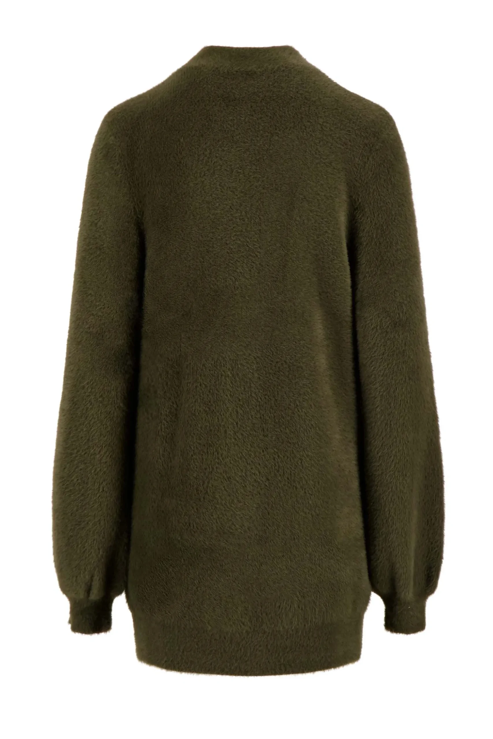 zusss fluffy vest donkergroen