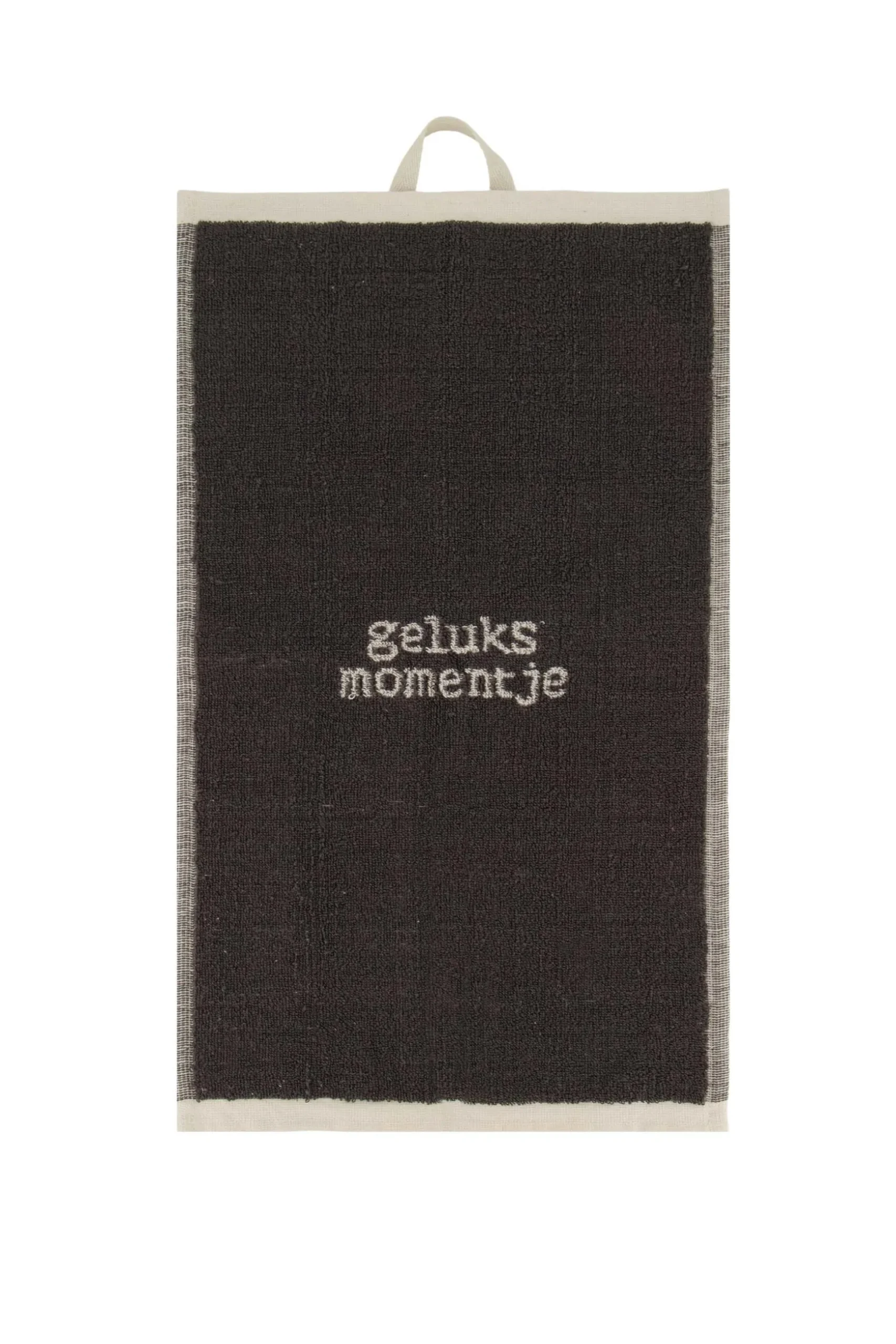 zusss gastendoekje geluksmomentje zand/antracietgrijs