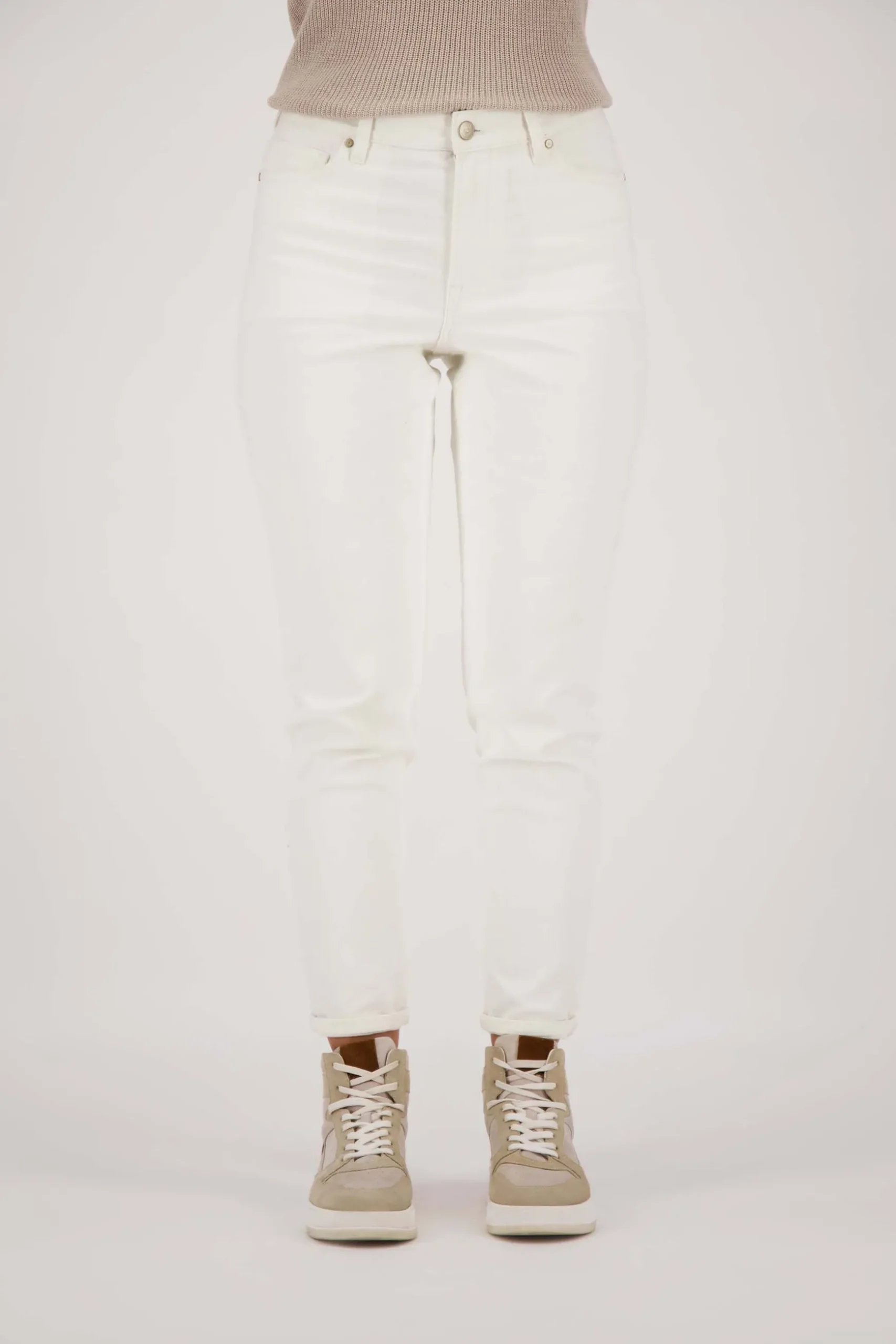 zusss high waist jeans off white