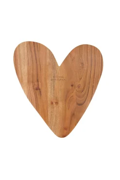 zusss houten borrelplank hartje donkerbruin