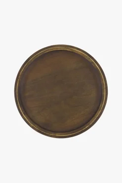 zusss houten stylingbord 40 cm donkerbruin /goud
