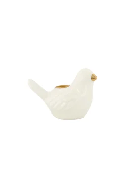 zusss keramieken kandelaartje vogel wit