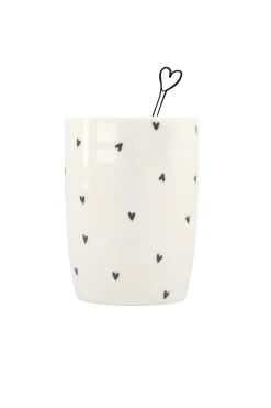 zusss koffiemok hartjes wit/antracietgrijs
