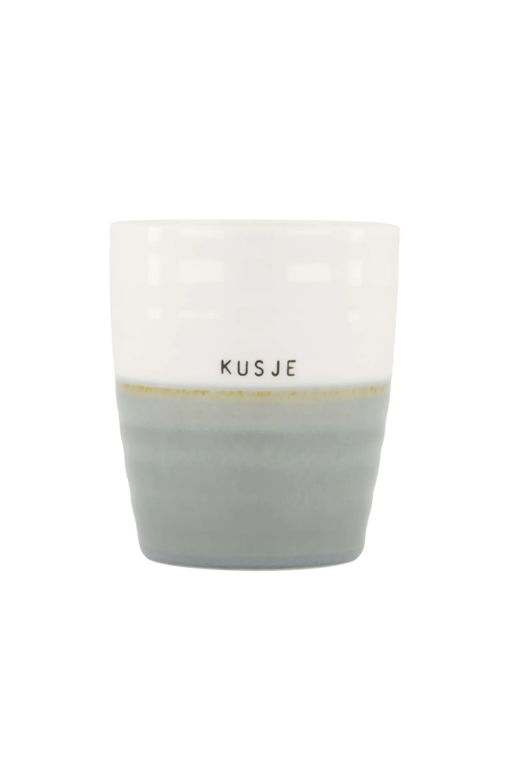 zusss koffiemok kusje grijsblauw/wit