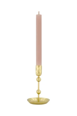 zusss metalen kandelaar 15cm goud