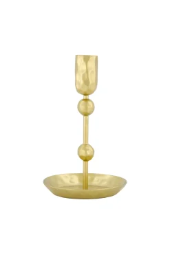 zusss metalen kandelaar 15cm goud