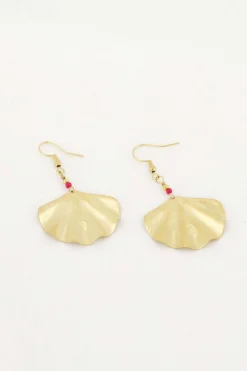 zusss oorhangers ginkgo blad goud
