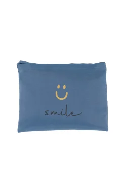 zusss opvouwbaar boodschappentasje smile grijsblauw
