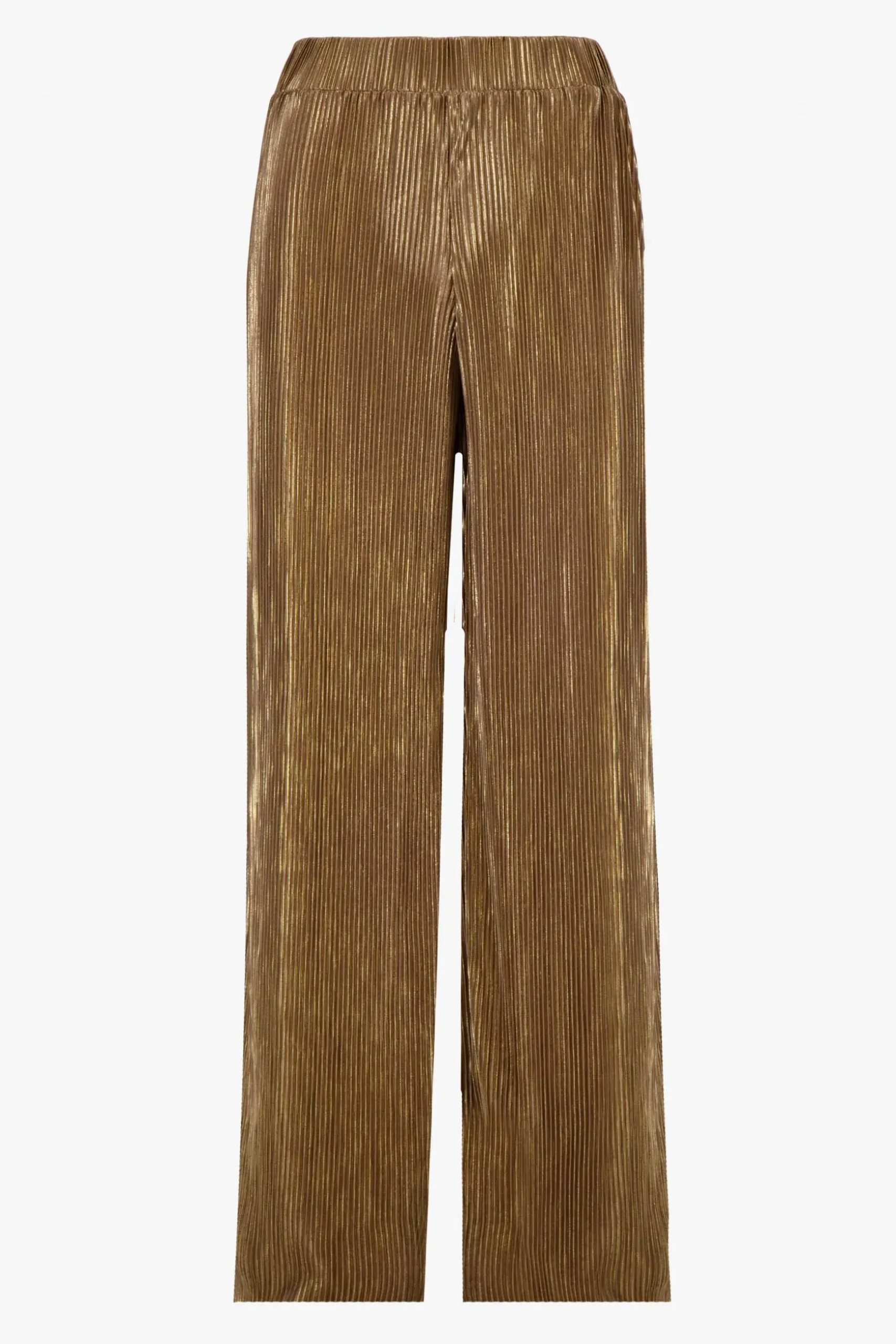 zusss plisse broek champagne goud