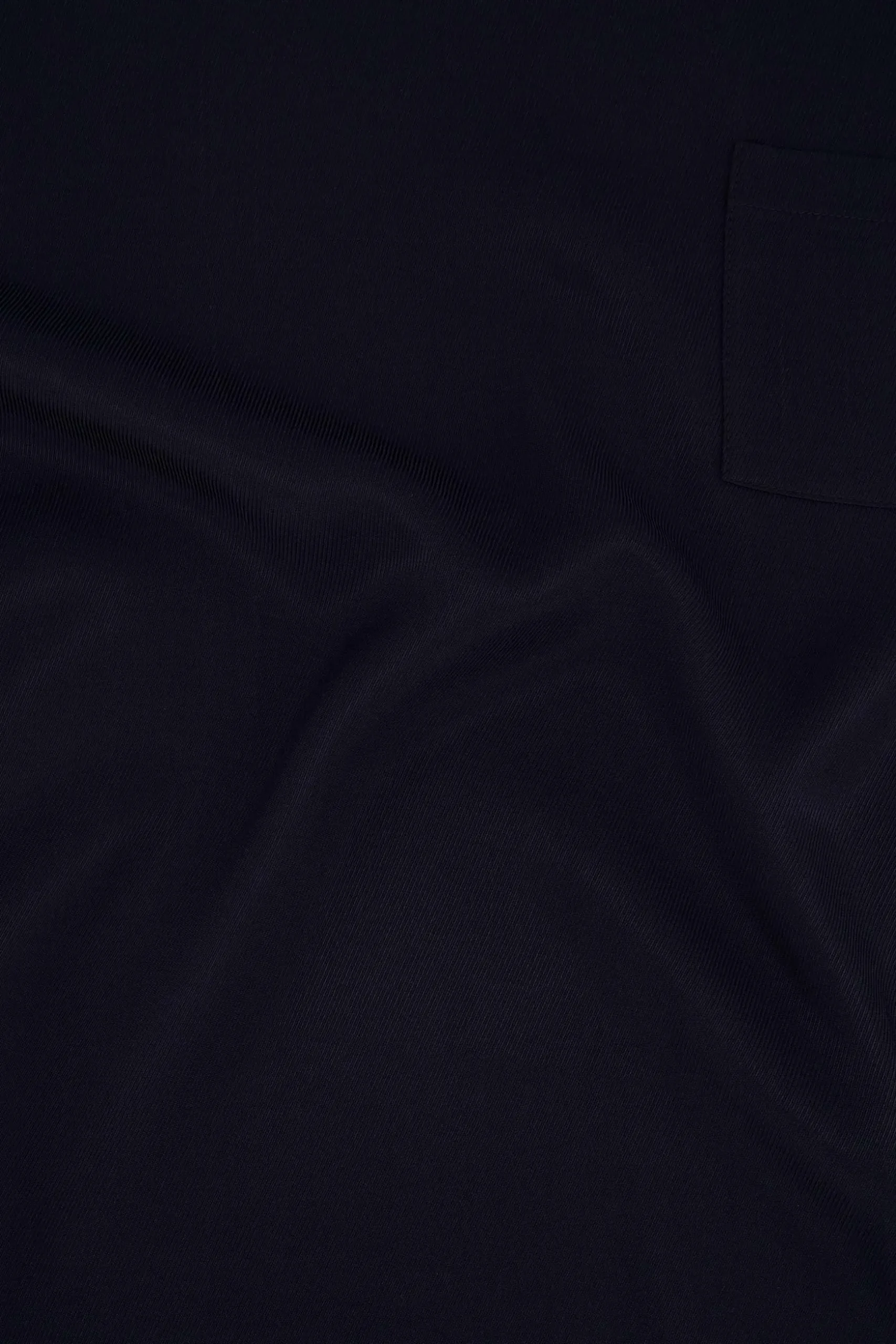 zusss satijnen twill top met boothals donkerblauw