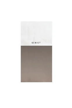 zusss servetten geniet 11x20cm zand/wit