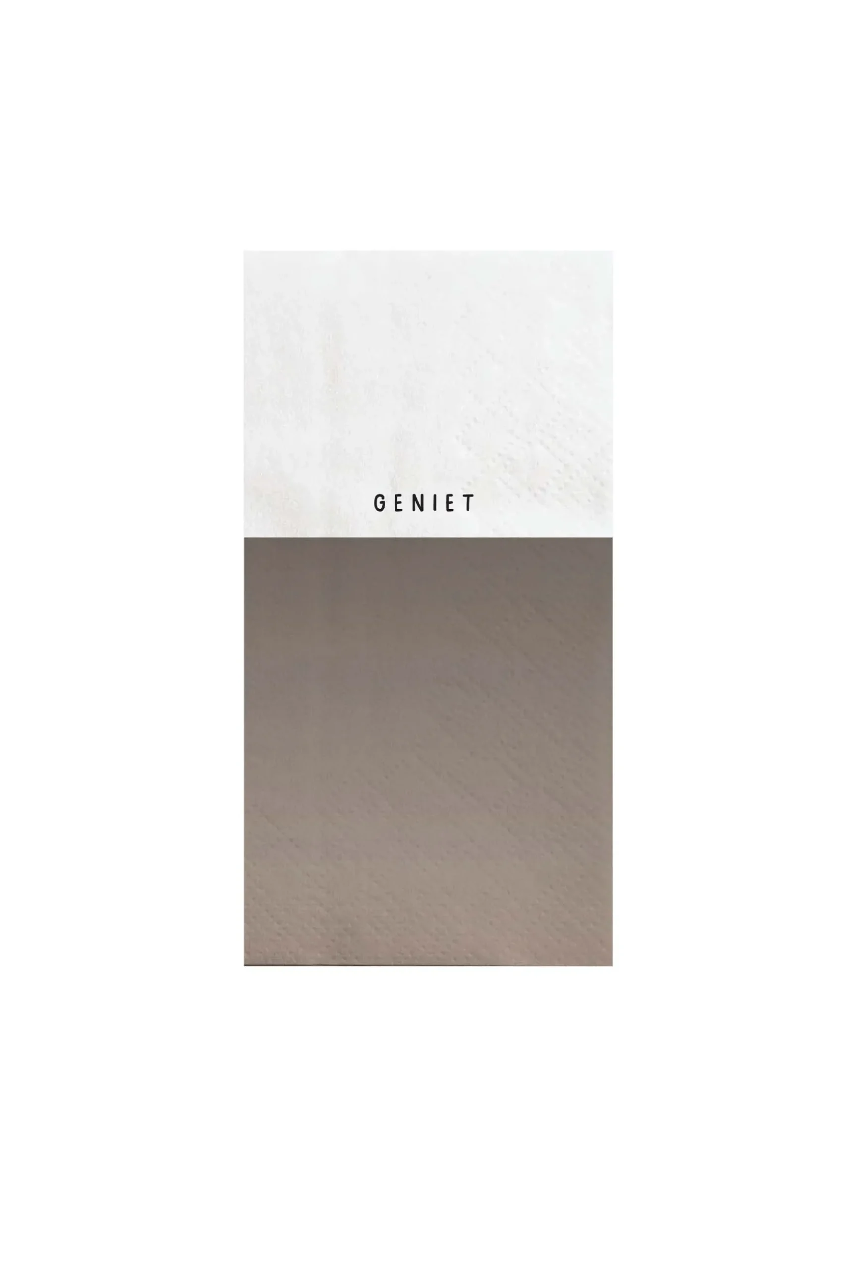 zusss servetten geniet 11x20cm zand/wit