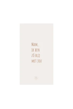 zusss servetten mam zo blij met jou 11x20cm off white