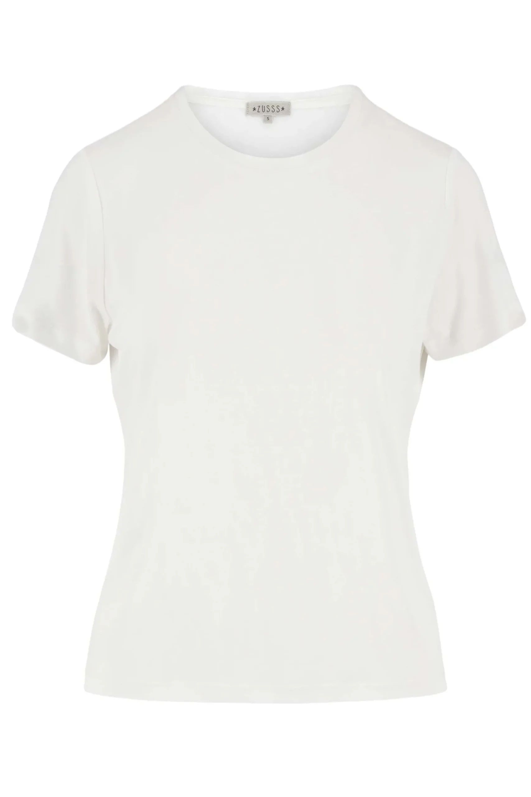 zusss t-shirt met ronde hals wit