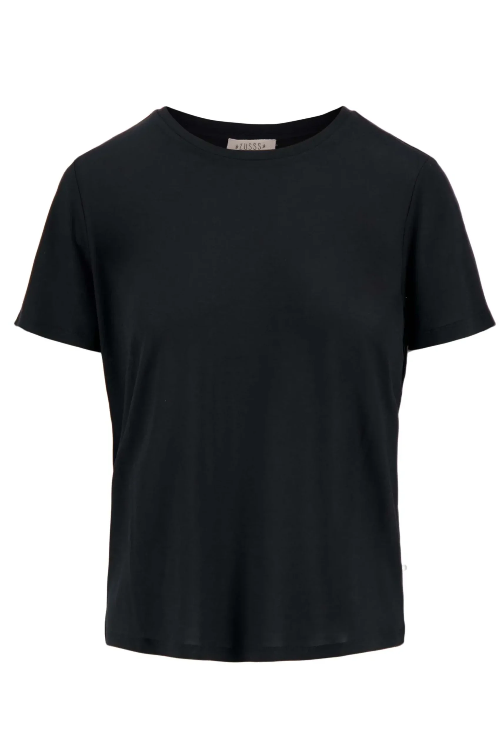 zusss t-shirt met ronde hals zwart