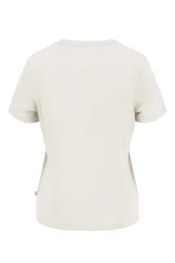 zusss t-shirt met ronde hals zand